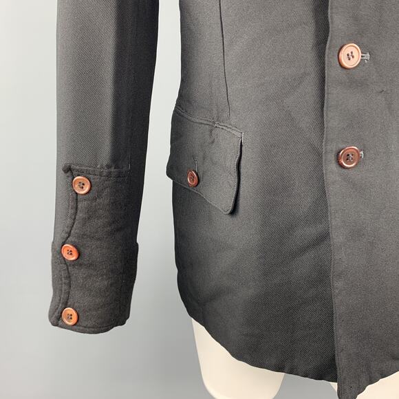 COMME des GARCONS HOMME PLUS M Black Polyester Military Jacket - Picture 4 of 9